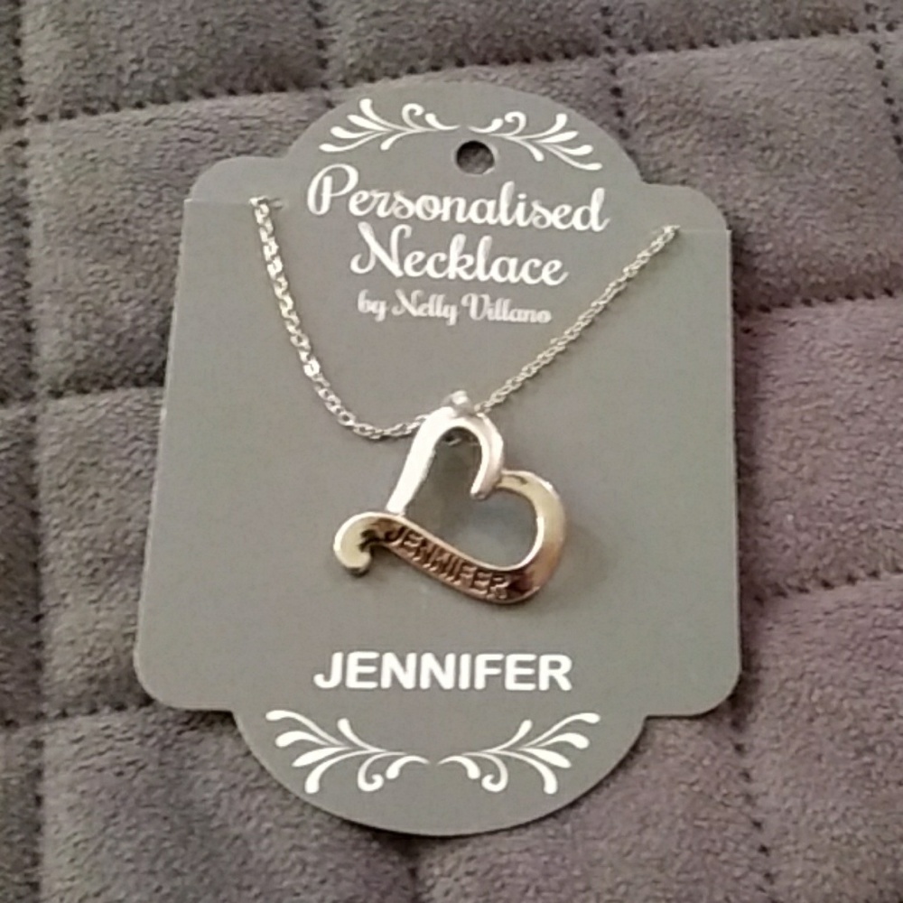 NWT "Jennifer" personalized heart necklace